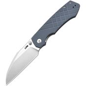 CJRB 1962BU Kestrel Stonewash Wharncliffe Linerlock Knife Blue G10 Handles