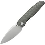 Kubey 379B Pioneer Bead Blast Drop Point Framelock Knife Flame Titanium Handles
