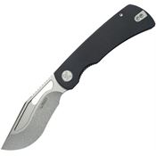 Kubey 397A Gurkha Stonewash Kurki Linerlock Knife Black G10 Handles
