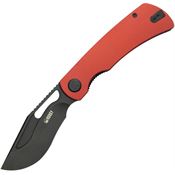Kubey 397E Gurkha Black Stonewash Kurki Linerlock Knife Red G10 Handles