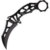 LOTAR Combat KH103BK KHARMA Gen 3 VIPER Part Serrated Bohler Karambit Fixed Blade Knife Black Skeletonized Handles