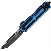 Microtech 12791BL Auto Scarab II Gen III Two-Tone Tanto OFT Knife Blue/Black Traction Handles