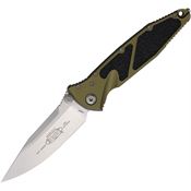 Microtech 16010OD Socom Elite Stonewash Linerlock Knife OD Green/Black Traction Handles