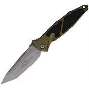 Microtech 16110APOD Socom Elite Apocalyptic Tanto Linerlock Knife OD Green/Black Traction Handles