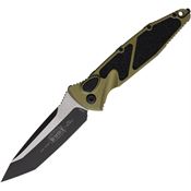 Microtech 161A1OD Auto Socom Elite Two-Tone Tanto Button Lock Knife OD Green/Black Traction Handles