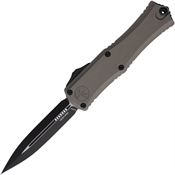 Microtech 1702M1NC Auto Hera II Mini Two-Tone Double Edge Dagger OFT Knife Gray Handles