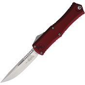 Microtech 1703M10MR Auto Hera II Mini Stonewash OFT Knife Merlot Handles