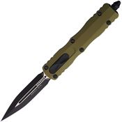 Microtech 2251OD Auto Dirac Two-Tone Double Edge OFT Knife OD Green Alum Handles