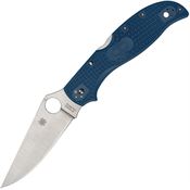 Spyderco 258PCBL Stretch 2 XL Satin SPY27 Lockback Knife Blue FRN Handles