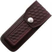 Sheaths 1263 Up to 5 inch closed Leather Belt Pouch Red/Brown