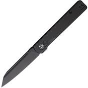 Defcon 013BK Operator Black Reverse Tanto Button Lock Knife Black Handles