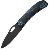 We 23096B2 Inmate Black Stonewash Framelock Knife Black Handles