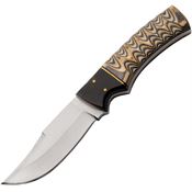Pakistan 203537 Ashwood Hunter Fixed Blade Knife Grooved Colorwood Handles