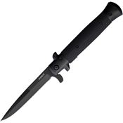 Ruko 95598 Shark Assist Open Black Spear Point Linerlock Knife Black G10 Handles