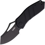 Kubey 335D Ceyx Black D2 Carbon Steel Tanto Linerlock Knife Black G10 Handles