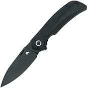 Black Fox 781G10 Paradigma Black D2 Carbon Steel Drop Point Linerlock Knife Black G10 Handles