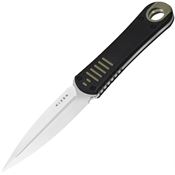 Kizer 1083A2 Hidden Agenda Satin Double Edge Dagger Fixed Blade Knife Black/OD Green G10 Handles