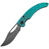 Tenable 1119A5 Gideon Black Stonewash Clip Point Linerlock Knife Blue G10 Handles