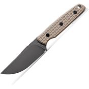 Vosteed D0107 Mink Clip Point Fixed Blade Knife Tan G10 Handles
