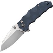 Civivi 240282 Natterjack Satin Clip Point Button Lock Knife Blue G10 Handles