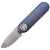 Vosteed A3713 Corgi-V Satin Drop Point Vanchor Lock Knife Dark Slate Handles