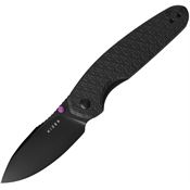 Kizer V3730A2 Meteora Black Drop Point Linerlock Knife Black Aluminum Handles