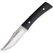 Muela 98542 Satin Clip Point Fixed Blade Knife Black Micarta Handles