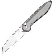 Kansept 1093F6 Kosame Stonewash Wharncliffe Button Lock Knife Blackwash/Blue G10 Handles