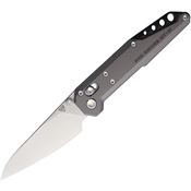 Noc MT2703 Dark Feather Stonewash Crossbar Lock Knife Gray Handles