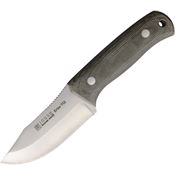Joker RCV142 Erizo TS2 Satin Clip Point Fixed Blade Knife Green Micarta Handles