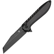 Kansept 1093F3 Kosame Blackwash Wharncliffe Button Lock Knife Blackwash/Copper Foil Carbon Fiber Handles