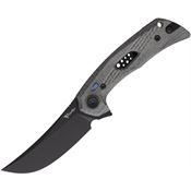 Reate 197 PL-7 Black Pivot Lock Knife Black Micarta Handles