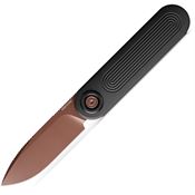 Vosteed A3708 Corgi-V Dune Drop Point Vanchor Lock Knife Black Handles