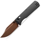 Vosteed A4106 Vombat Copper Dune Crossbar Lock Knife Black Handles
