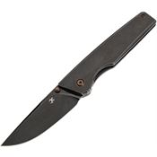 Kansept 1096A3 Chimera Blackwash Drop Point Framelock Knife Blackwash Handles