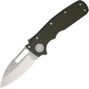Demko 19233 Shark Cub Stonewash Shark-Lock Knife OD Green Handles