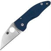 Spyderco 264GPCBL Micro Jimbo Satin Compression Lock Knife Blue G10 Handles