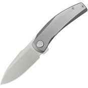 Kubey 418A Tarus Stonewash Drop Point Framelock Knife Stonewash Handles