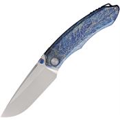 Remette WD108B Wild Species Satin Drop Point Framelock Knife Lightning Handles