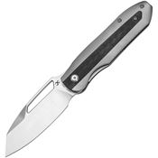 Kansept 1106A2 Thunderhead Satin Reverse Tanto Linerlock Knife Bead Blast/Twill carbon Fiber Handles