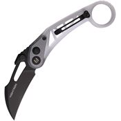 Hightron G02WHT Cyroclaw Button Lock Knife Clear Handles