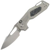 Ketuo M037 Griffin V3 Bead Blast Spear Point Linerlock Knife Gray/Carbon Fiber Handles