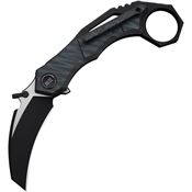 We 240694 Tayra Two-Tone Hawkbill Framelock Knife Flame Handles