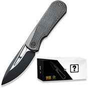 We 210334MB Baloo Mystery BoxTwo-Tone Drop Point Knife Titanium/Black Micarta Handles