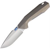 Remette WK1D WK1 Pearlescent Satin Drop Point Linerlock Knife Sabd Blast Titanium Handles