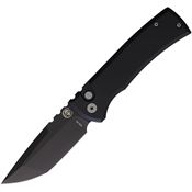 Chaves 143341 Auto Redencion Black Tanto Button Lock Knife Black Handles