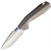 Remette WK1E WK1 Satin Drop Point Linerlock Knife Sabd Blast Titanium Handles