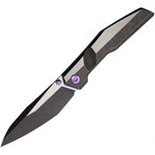 Poikilo Blade KOMODO Komodo Two-Tone Sheepsfoot Framelock Knife Black/Silver Handles