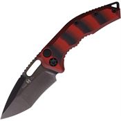 Heretic 0126AG10RD Auto Medusa Black MagnaCut Recurve Button Lock Knife Red/Black G10 Handles