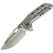 Reate 181 Termnator TX228 Satin Drop Point Framelock Knife Bead Blast Titanium Handles